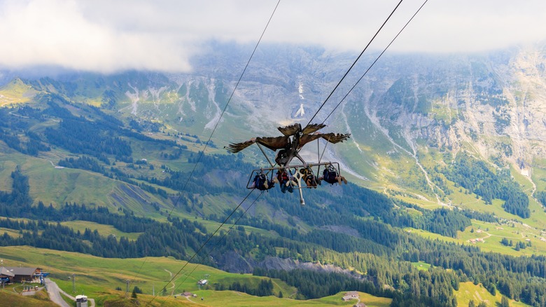First Glider eagle ride mountain view