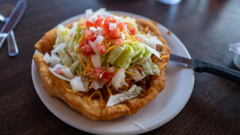 Navajo taco, served at a New Mexico diner