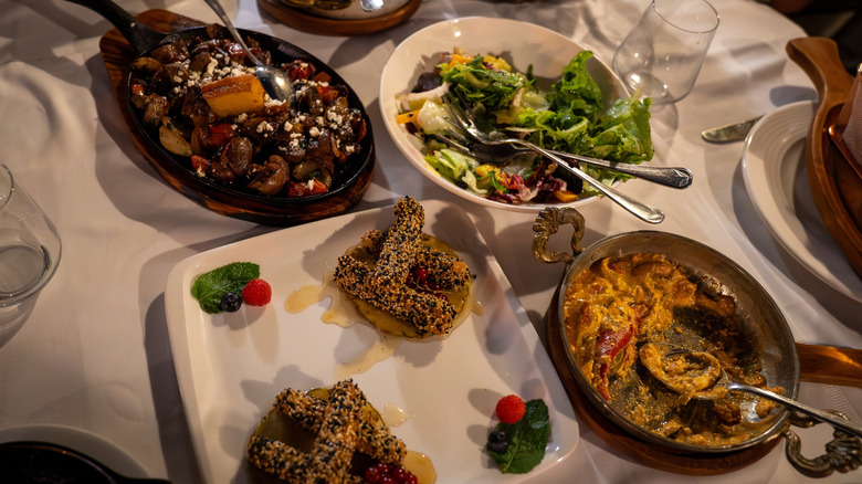 restaurant table in tirana