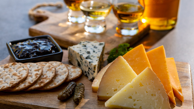 cheese whisky and beer in Edinburgh