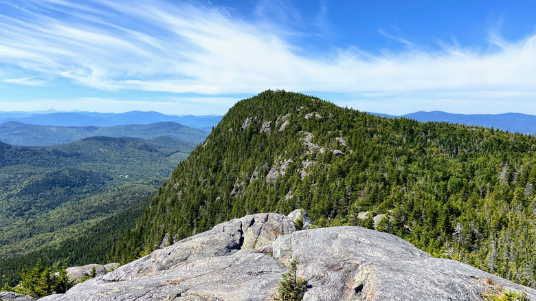 View from the summit of Tumbledown Mountain in Maine