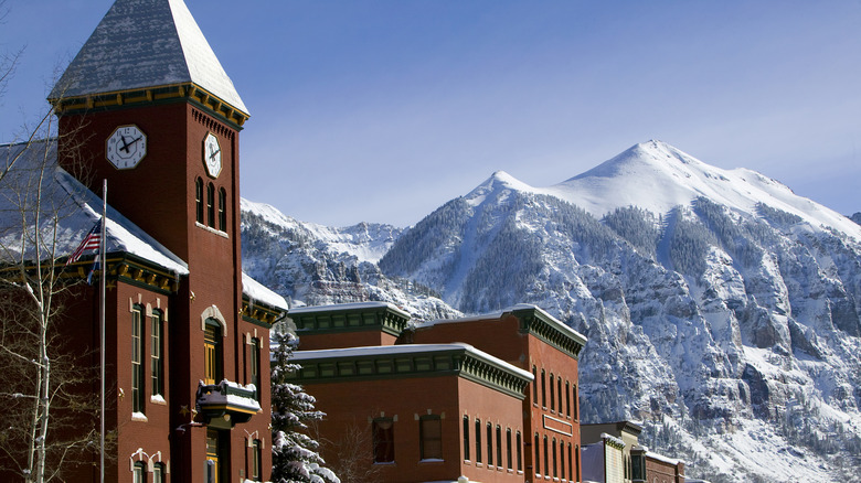 Telluride Ski Resort in Mountain Village during winter