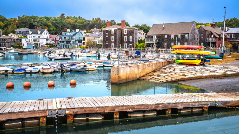 Boats docked at the harbor in Manchester-By-The-Sea