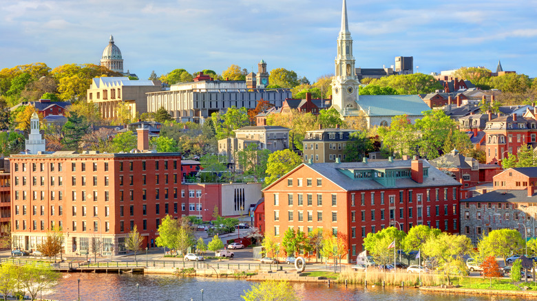 a picturesque view of Providence, Rhode Island's waterfront