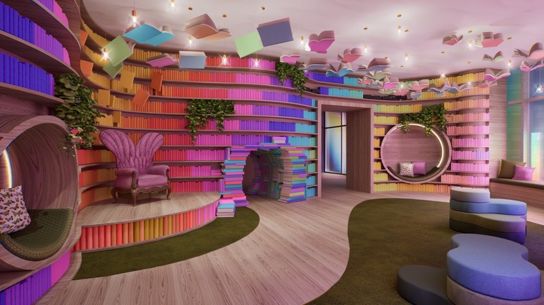 Rendering of the Imagination Library in Dolly's Life of Many Colors Museum in Nashville