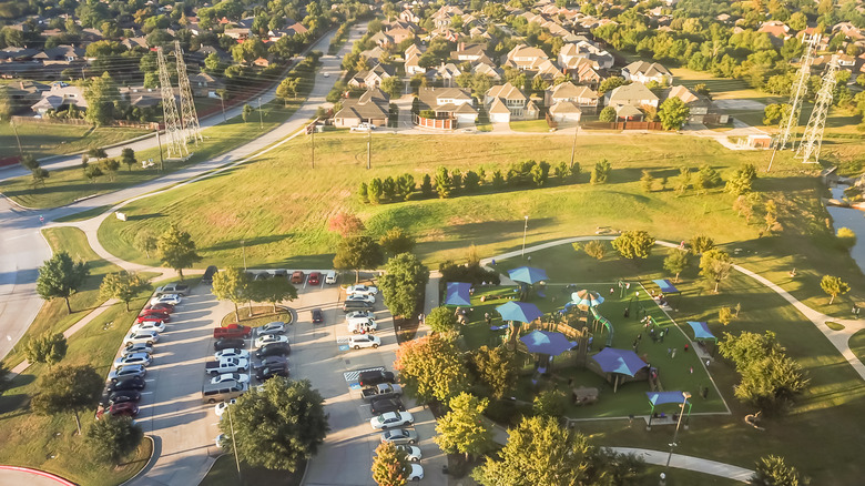 Aerial view of Carrollton, Texas