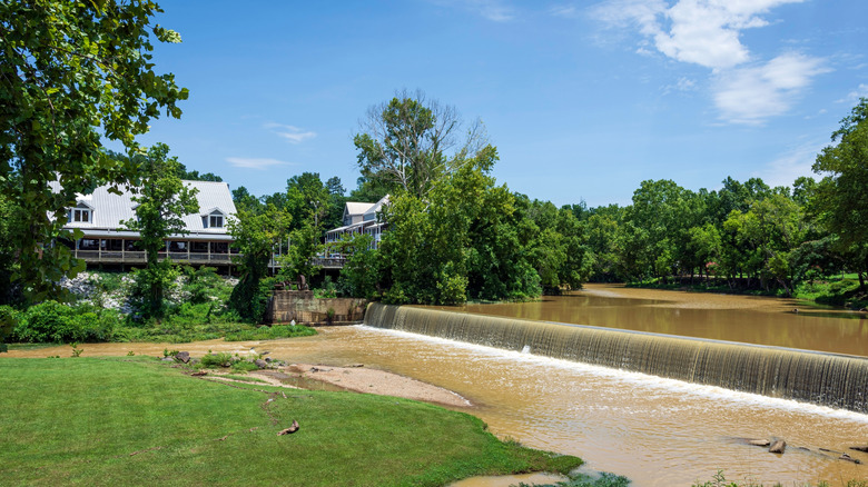 A river flows through the town of Helena, Shelby County, Alabama