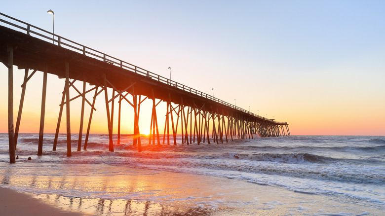 The fishing pier at Kure Beach is over a century old