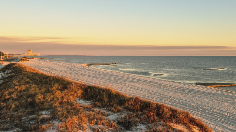 Biloxi Beach, Mississippi, at sunset