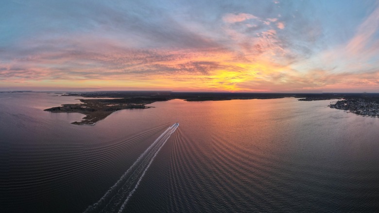 Sunset on Barnegat Bay in Ocean County, New Jersey