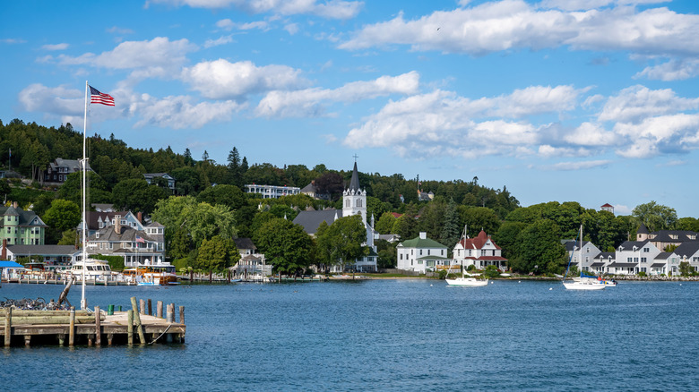 Lakefront views on Mackinac Island, Michigan