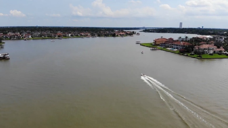 Homes along Taylor Lake in Texas