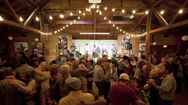 Seniors dancing to a zydeco band in a Lafayette, Louisiana dancehall