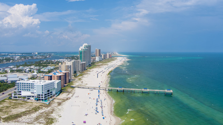An areal view of Gulf Shores, Alabama