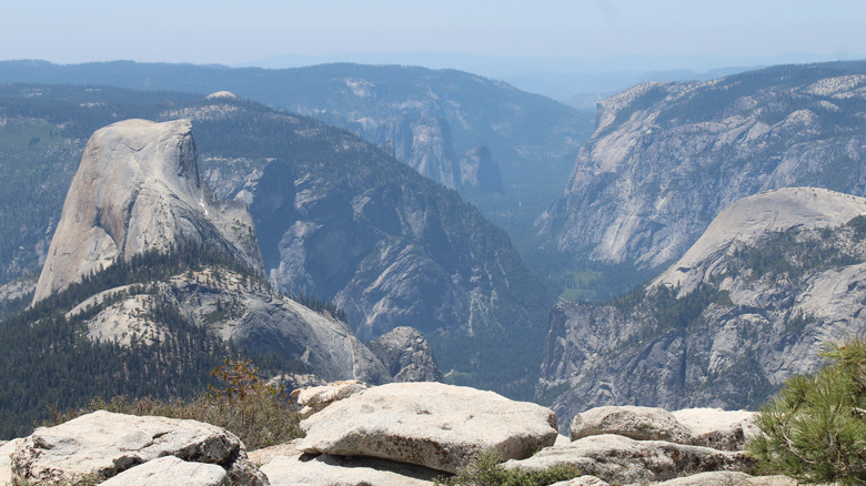 View of Yosemite's Half Dome from the top of Clouds Rest