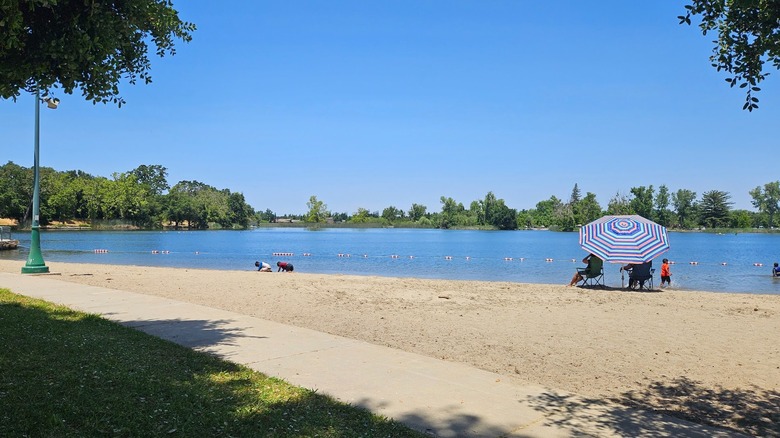 Beach at Lodi Lake, California
