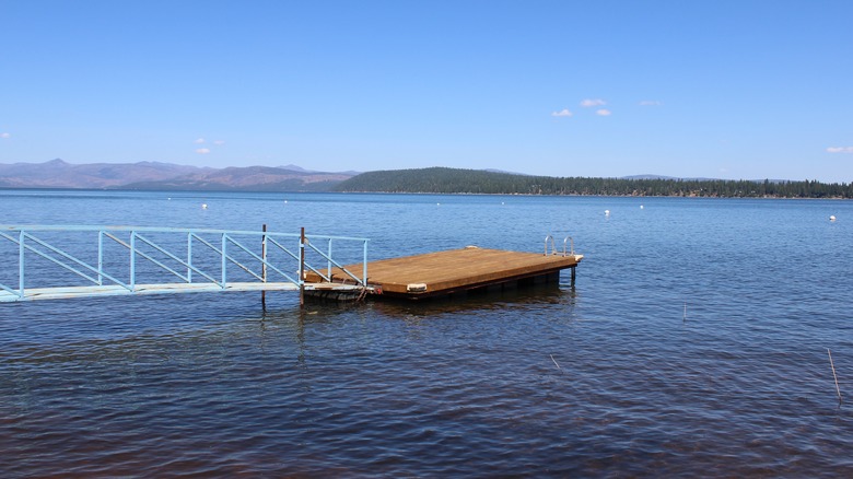 A floating platform on Lake Almanor, California