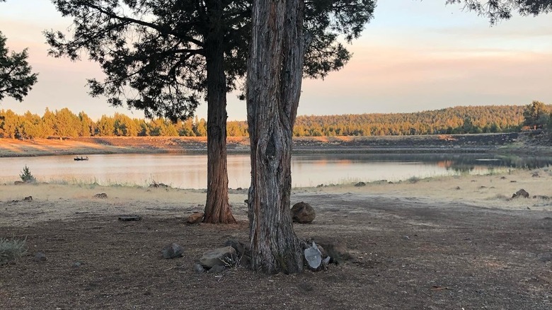 Boat on Big Sage Reservoir