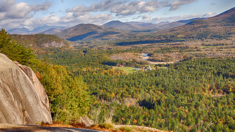 valley views from Cathedral Ledge in New Hampshire