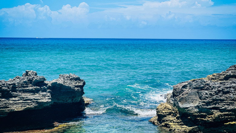 Crashing Waves in Freeport, Bahamas