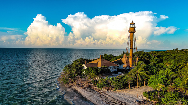 The lighthouse located on Sanibel island in Florida