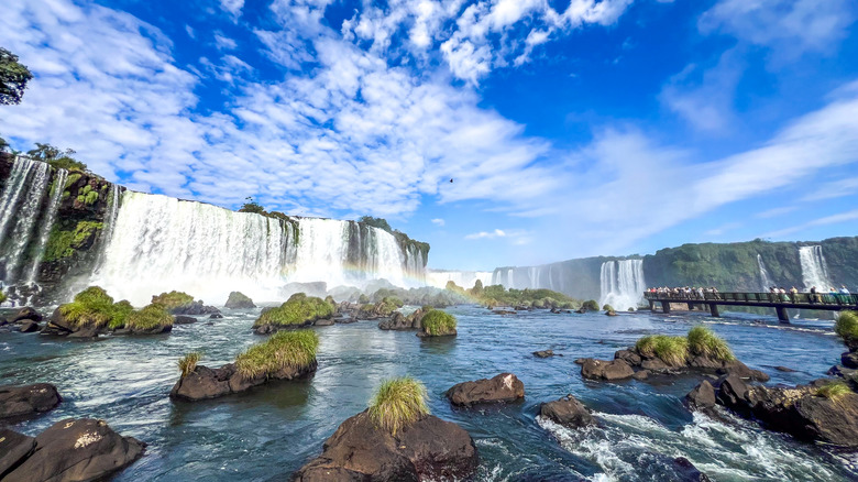 Iguazú Falls in Argentina and Brazil on a sunny day