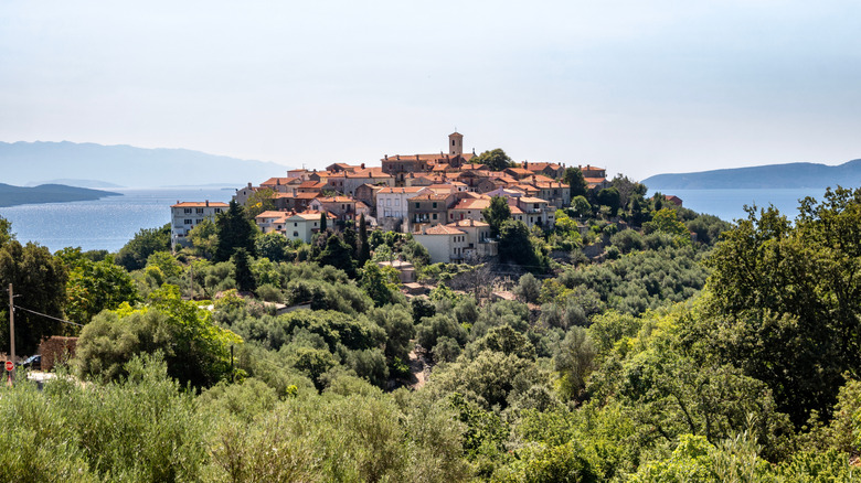 Hilltop village of Beli on Cres, Croatia