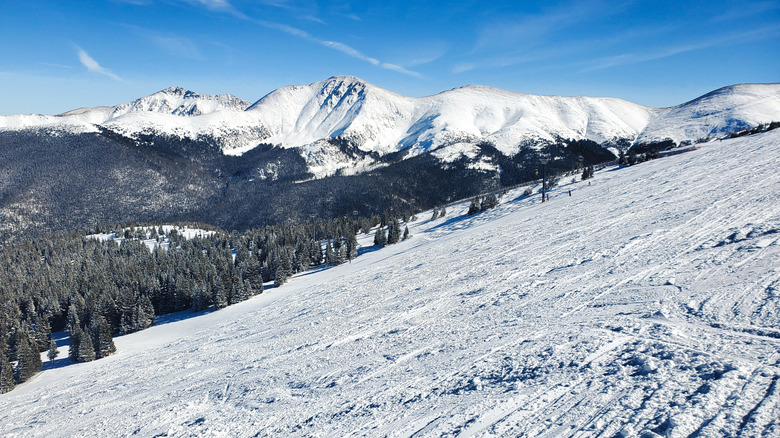 A snowy hill in Winter Park, Colorado