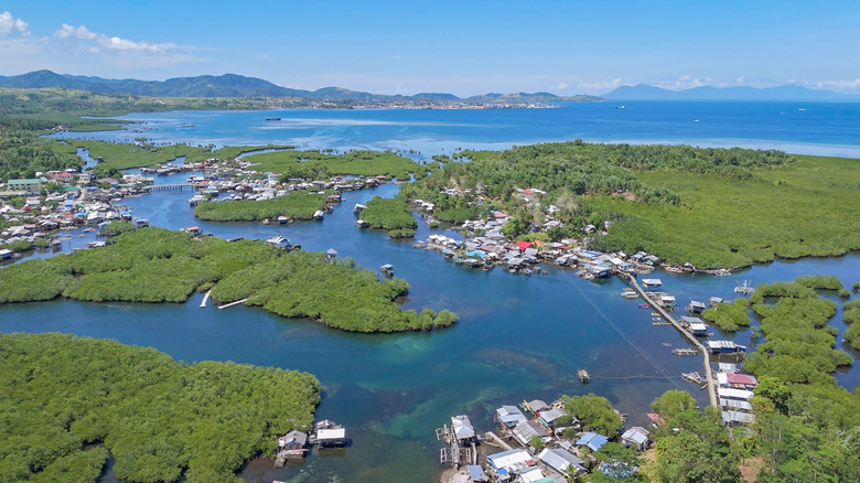 Day-Asan Floating Village in Surigao City, Philippines
