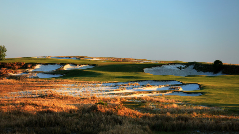 view of the fourth hole at Florida's Streamsong Blue golf course