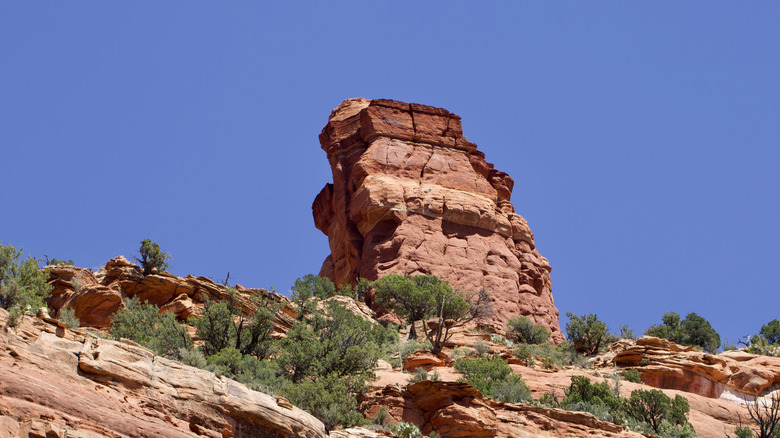 Red rock formations near the end of Loy Canyon near Sedona, Arizona