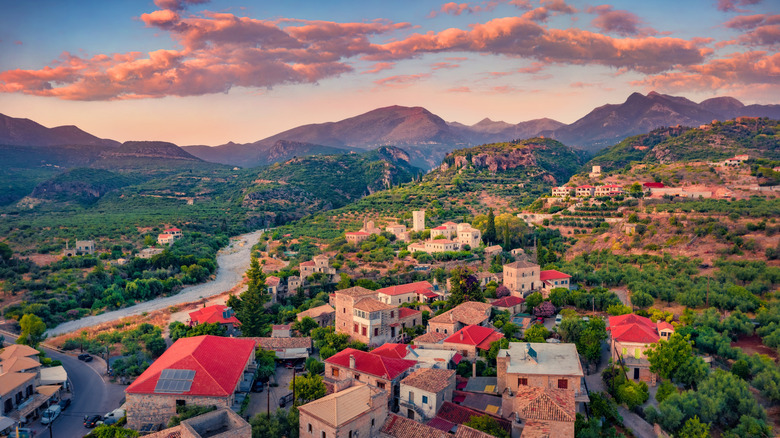 View of the mountains behind Kardamyli
