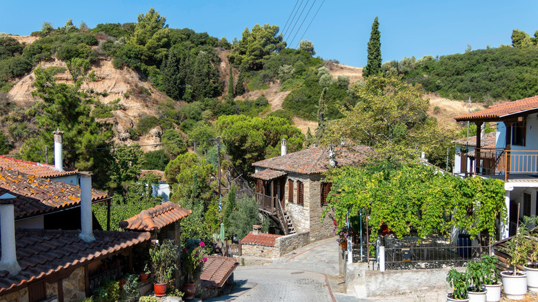 Old stone houses in Nikiti
