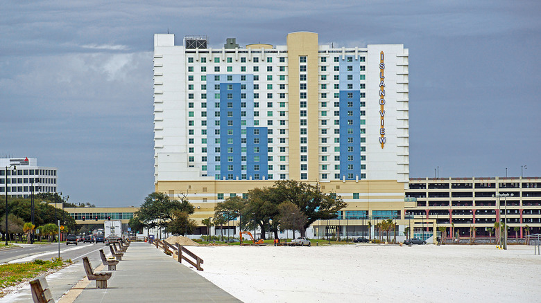 Island View Casino Resort with beach and boardwalk nearby in Gulfport, Mississippi