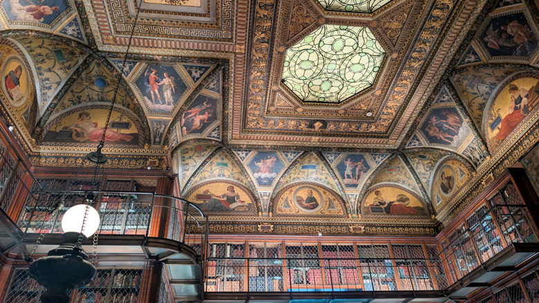 An interior shot of the Morgan Library & Museum in New York City.