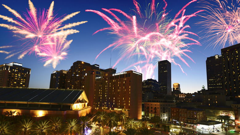 New Year's Eve fireworks in New Orleans