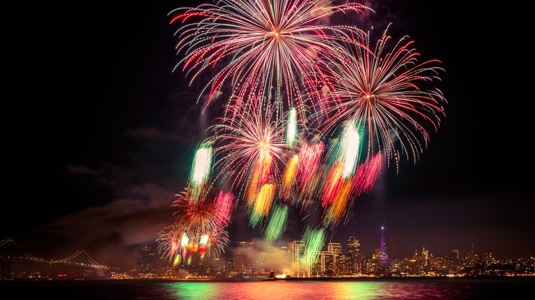 New Year's Eve fireworks over San Francisco Bay