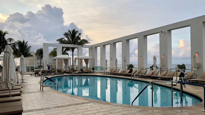 The rooftop pool at the Conrad Fort Lauderdale Beach