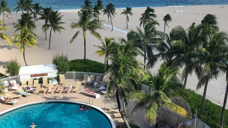 The pool and beach view at Lago Mar Beach Resort & Club
