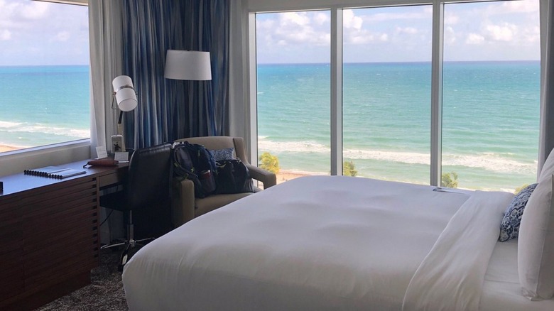 The view of the ocean from a suite at the Sonesta Fort Lauderdale Beach
