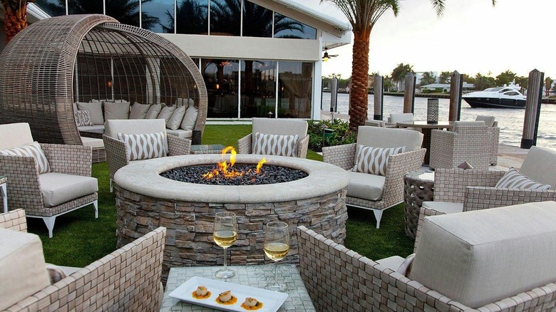 The patio view of Shooters Waterfront