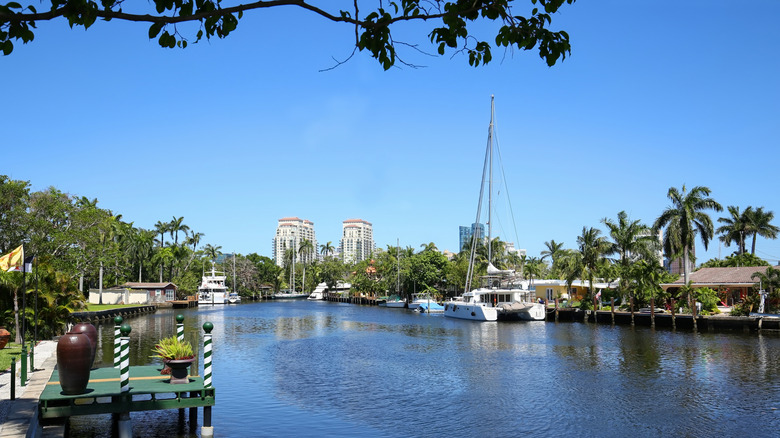 View of historic Sailboat Bend Waterfront District, Fort Lauderdale