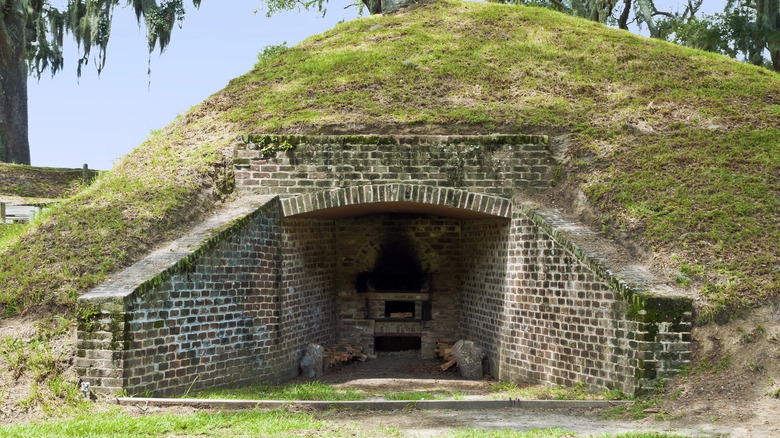 The hot shot furnace in Fort McAllister State Park in Georgia,