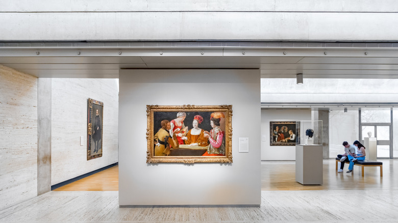 View of a gallery in the Kimbell Museum in Fort Worth