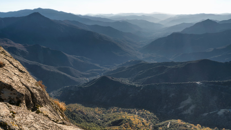 Haze and smog visible in Sequoia and Kings Canyon National Parks