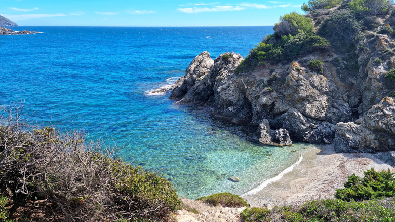 View of a crystalline cove in Embiez