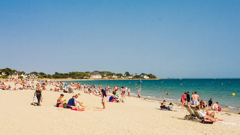 The main beach in Carnac, France