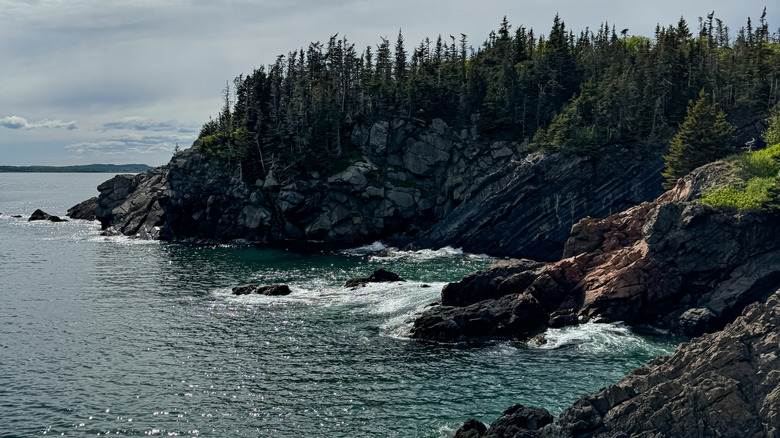Cliffs overlooking ocean in Roosevelt Campobello International Park