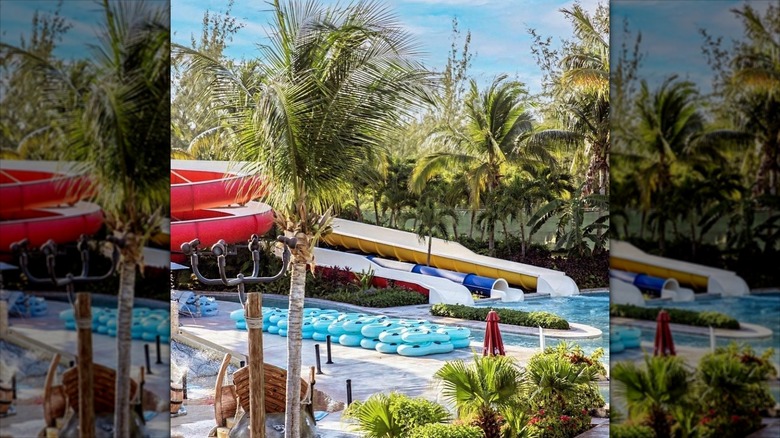 Slides at Caribbean water park