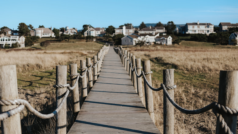 boardwalk to the beach in Gearhart